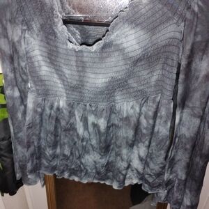 American Eagle Outfitters Charcoal Blouse